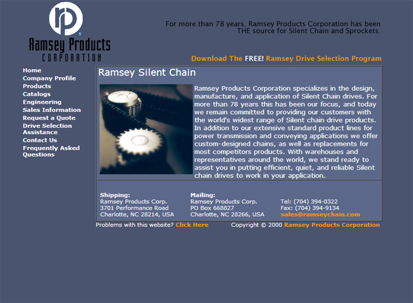 Ramsey 2002 new website design