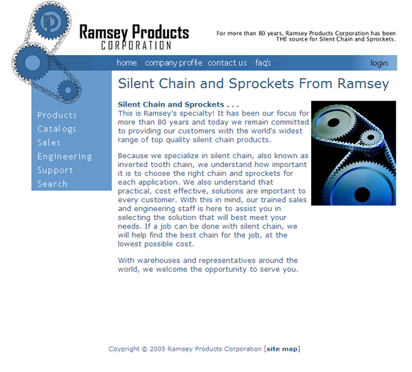 Ramsey 2005 new website design
