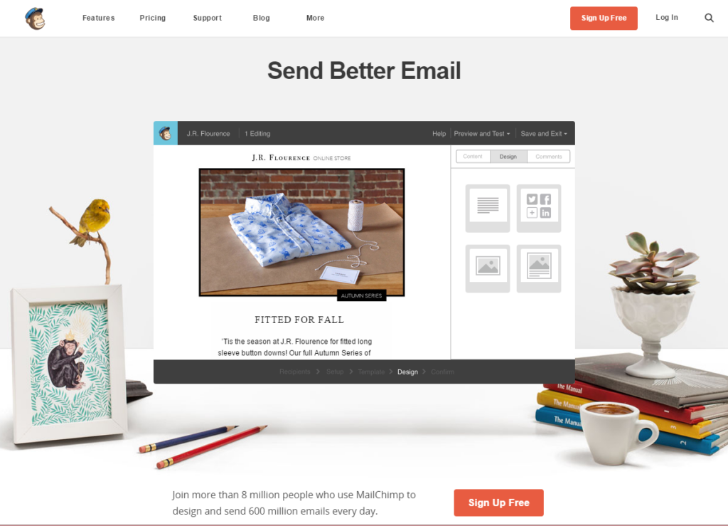 Mailchimp call to action sample